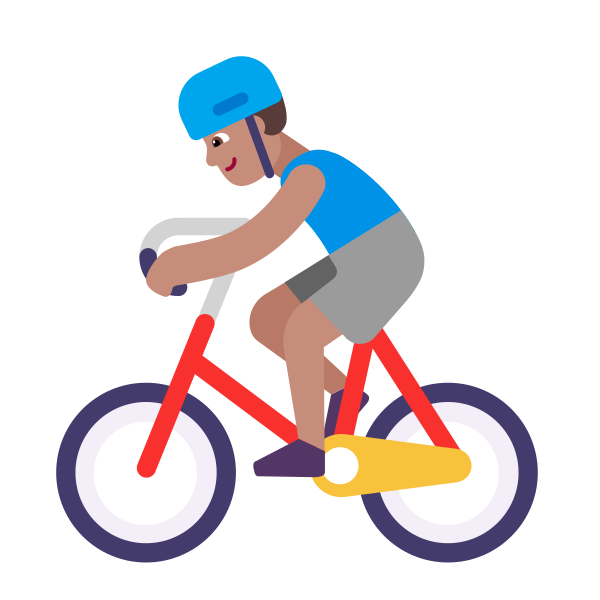 Man Biking Flat Medium Vector