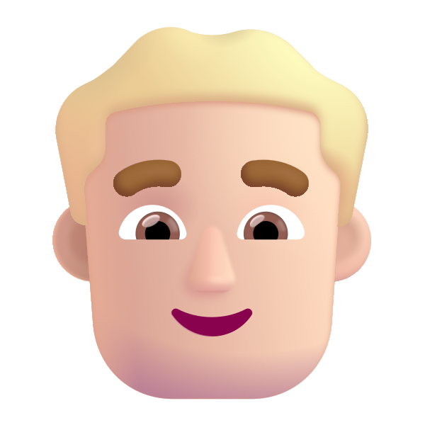 Man Blonde Hair Color Light Vector