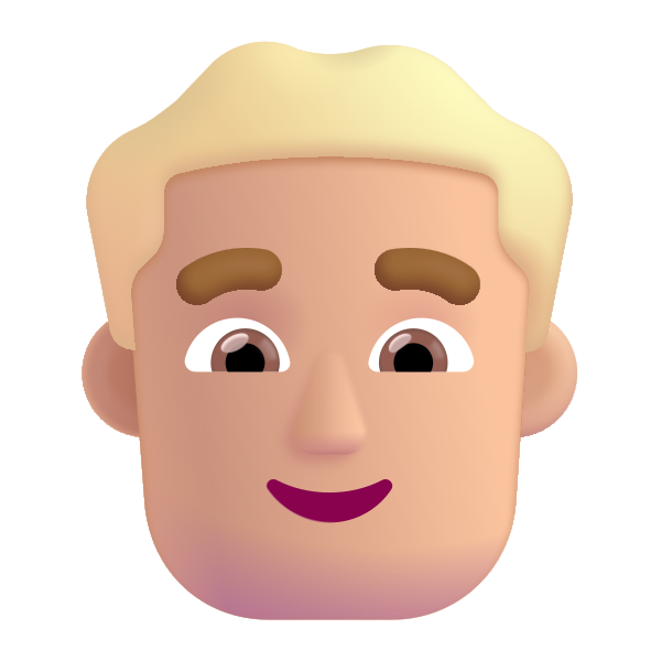 Man Blonde Hair Color Medium Light