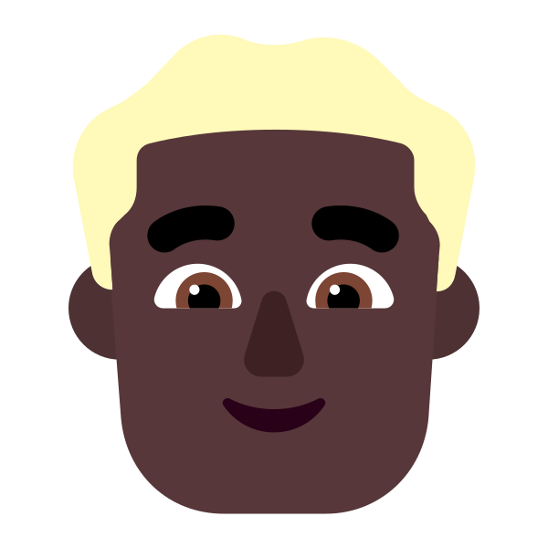 Man Blonde Hair Flat Dark