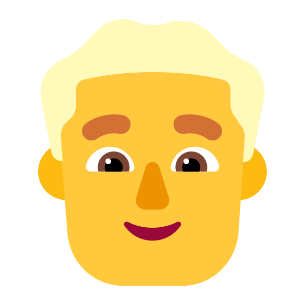 Man Blonde Hair Flat Default Vector