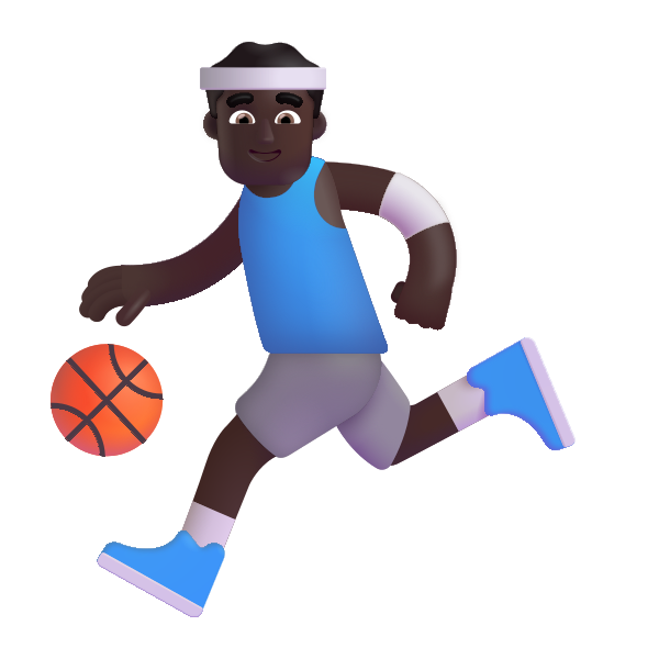 Man Bouncing Ball Color Dark Vector