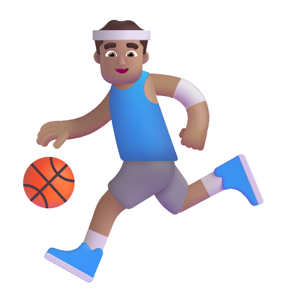 Man Bouncing Ball Color Medium Vector