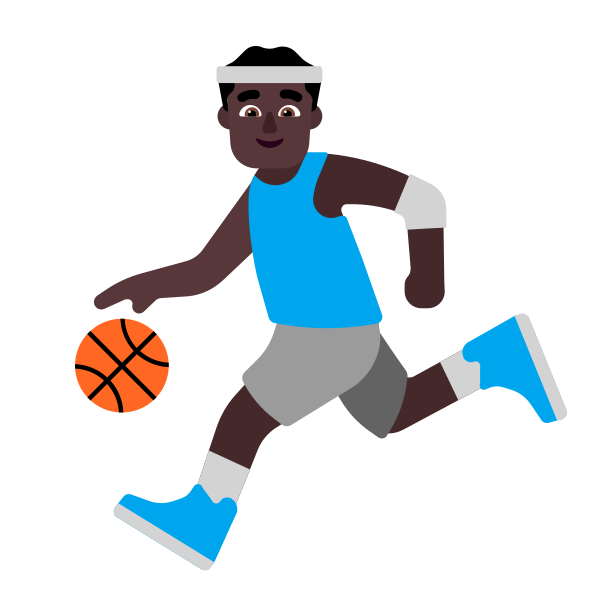 Man Bouncing Ball Flat Dark Vector