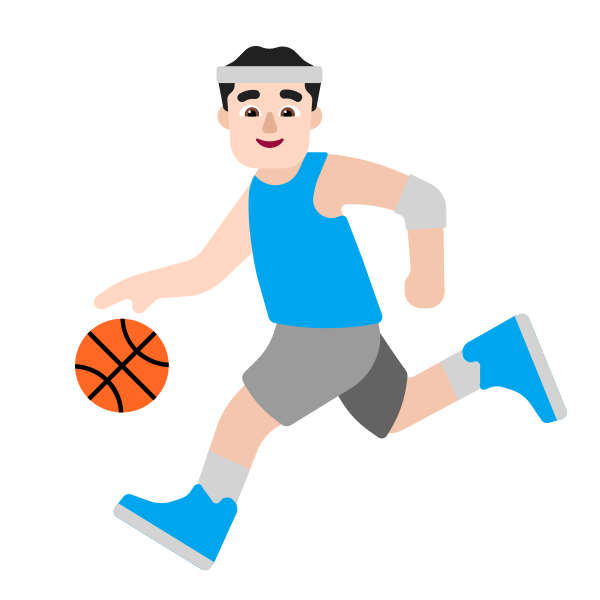 Man Bouncing Ball Flat Light Vector