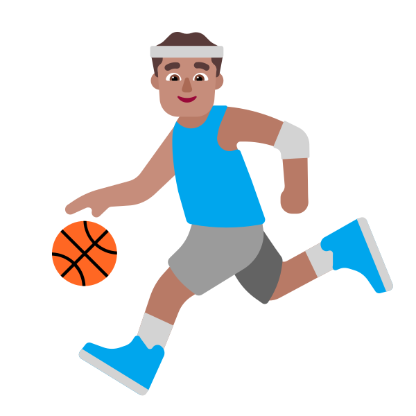 Man Bouncing Ball Flat Medium Vector