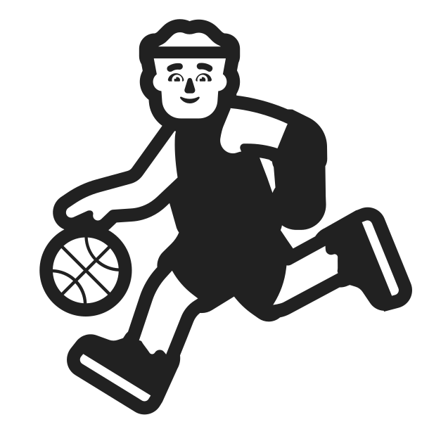 Man Bouncing Ball High Contrast Default Vector