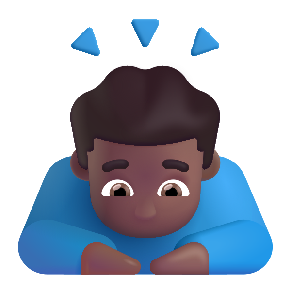 Man Bowing Color Medium Dark Vector