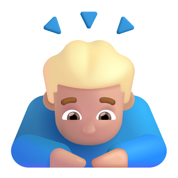Man Bowing Color Medium Light Vector