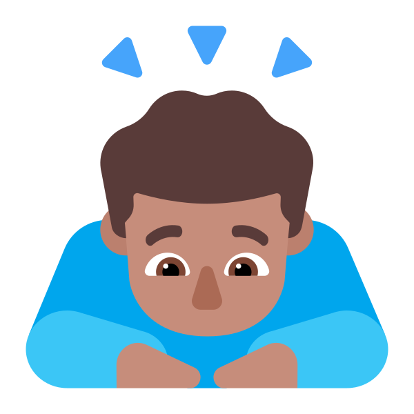 Man Bowing Flat Medium Vector