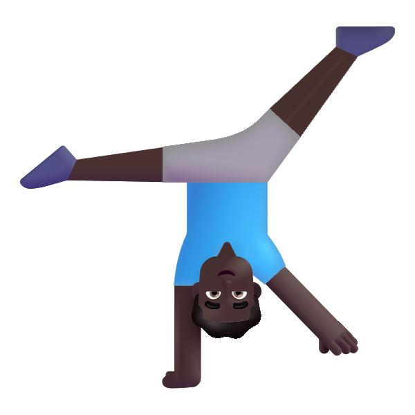 Man Cartwheeling Color Dark Vector