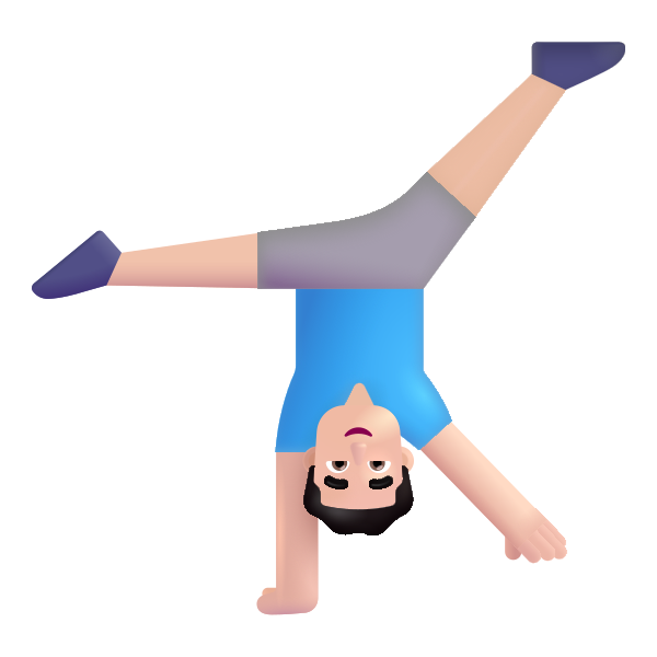 Man Cartwheeling Color Light