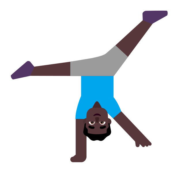 Man Cartwheeling Flat Dark