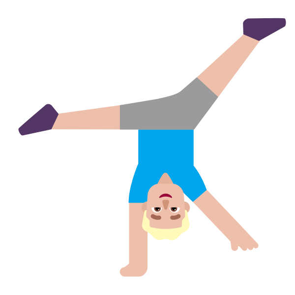 Man Cartwheeling Flat Medium Light