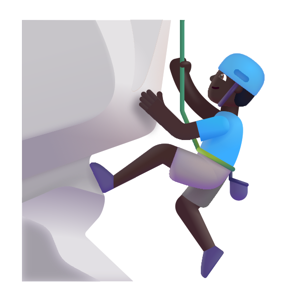 Man Climbing Color Dark Vector