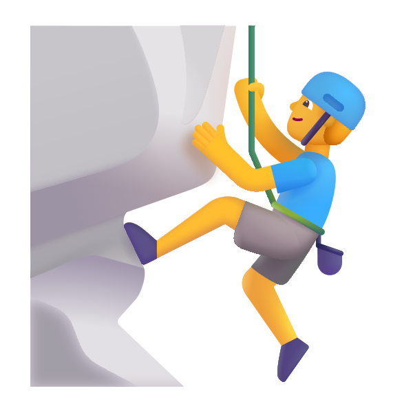Man Climbing Color Default Vector