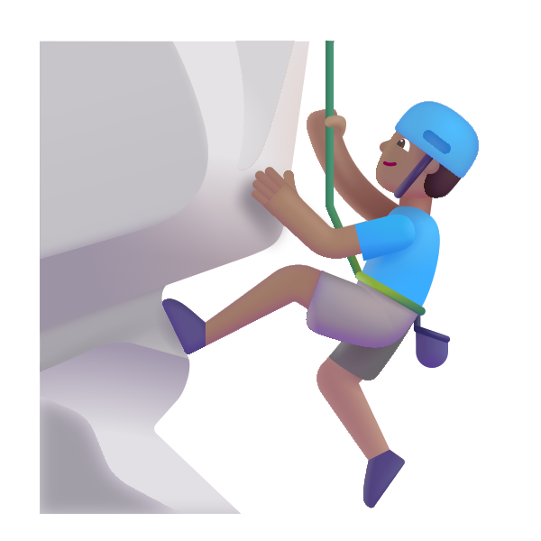Man Climbing Color Medium Vector