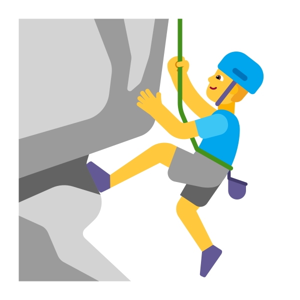 Man Climbing Flat Default Vector