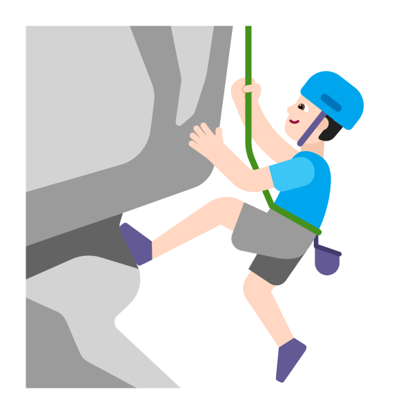 Man Climbing Flat Light