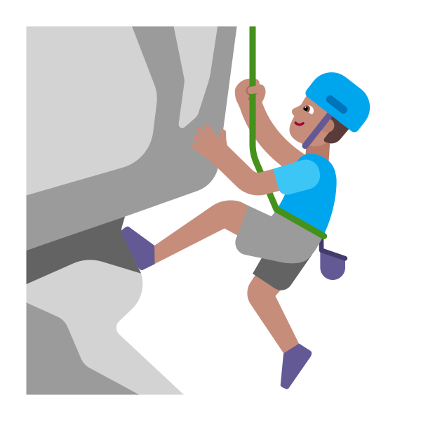 Man Climbing Flat Medium Vector