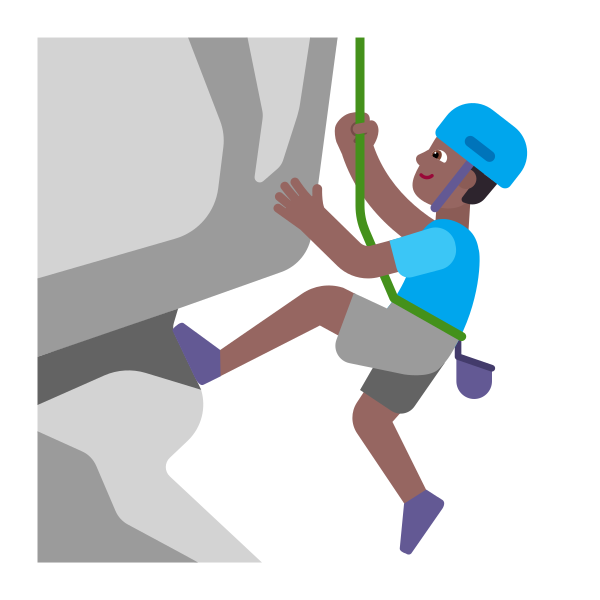 Man Climbing Flat Medium Dark