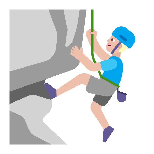 Man Climbing Flat Medium Light Vector
