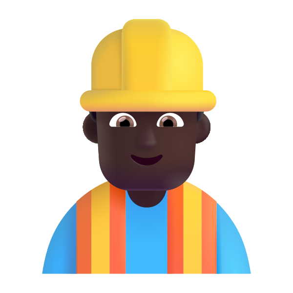 Man Construction Worker Color Dark Vector