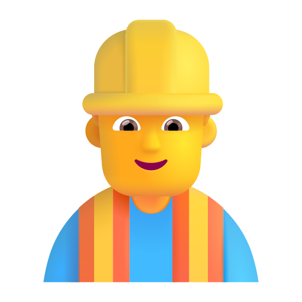 Man Construction Worker Color Default Vector