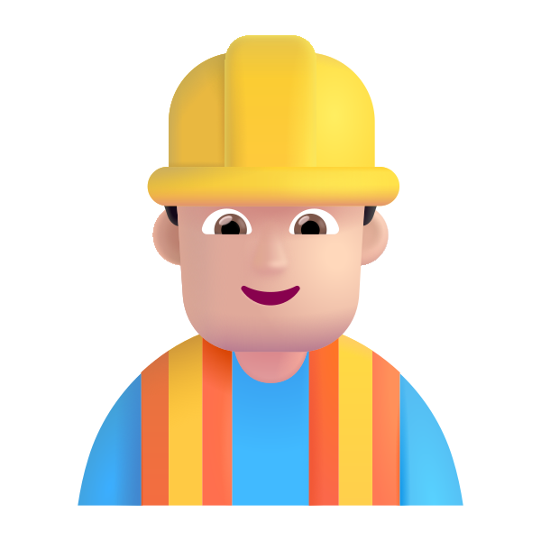 Man Construction Worker Color Light