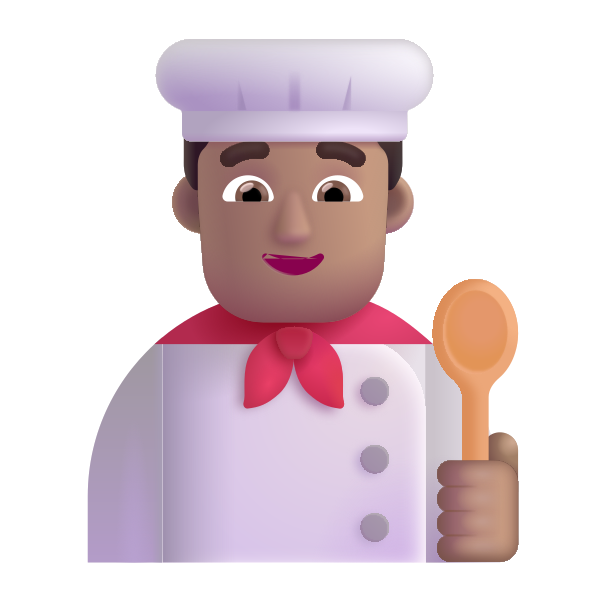 Man Cook Color Medium Vector