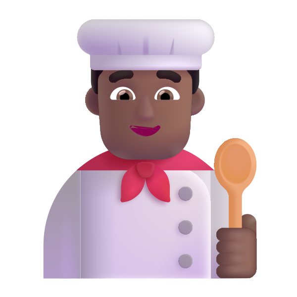 Man Cook Color Medium Dark Vector