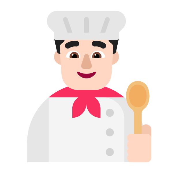 Man Cook Flat Light Vector
