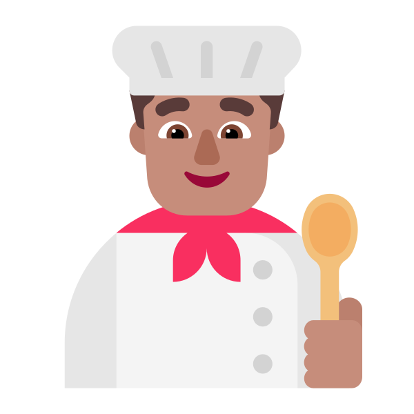 Man Cook Flat Medium Vector