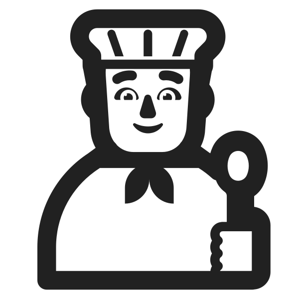 Man Cook High Contrast Default Vector