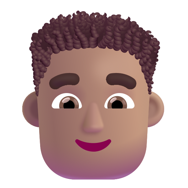 Man Curly Hair Color Medium Vector