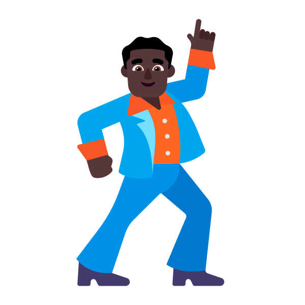 Man Dancing Flat Dark Vector