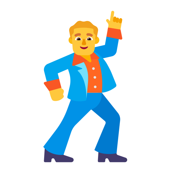 Man Dancing Flat Default Vector
