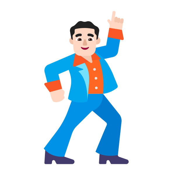 Man Dancing Flat Light Vector