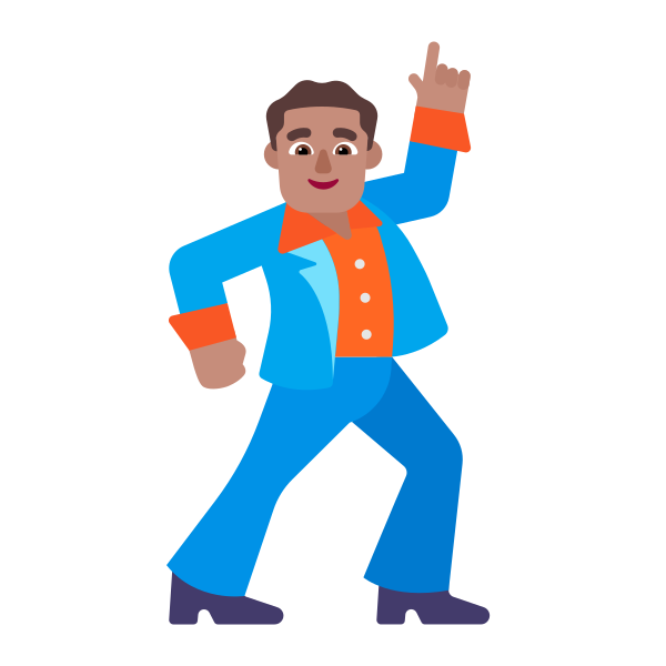 Man Dancing Flat Medium Vector
