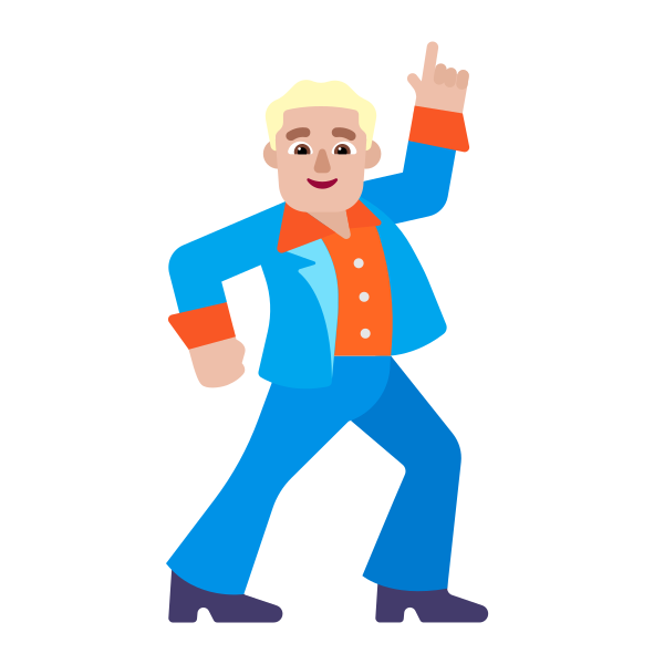 Man Dancing Flat Medium Light Vector