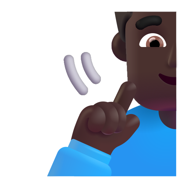 Man Deaf Color Dark Vector