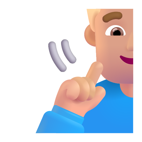 Man Deaf Color Medium Light Vector