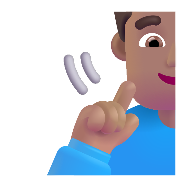 Man Deaf Color Medium Vector