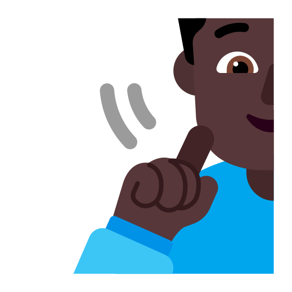 Man Deaf Flat Dark Vector