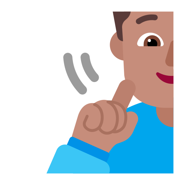 Man Deaf Flat Medium Vector