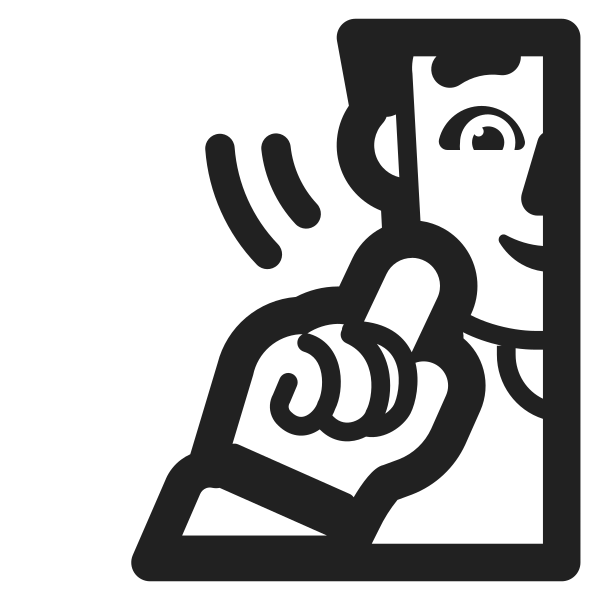 Man Deaf High Contrast Default Vector