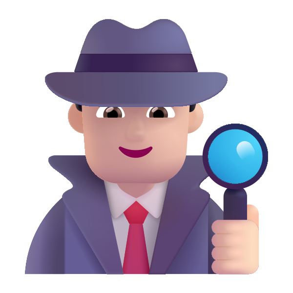 Man Detective Color Light Vector