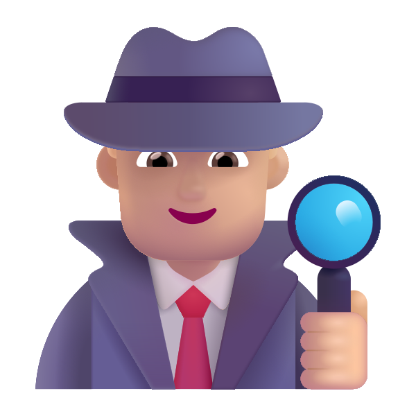 Man Detective Color Medium Light