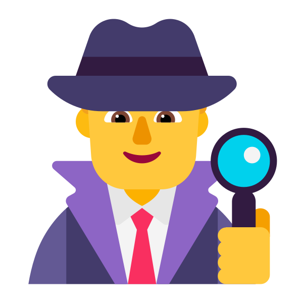 Man Detective Flat Default Vector