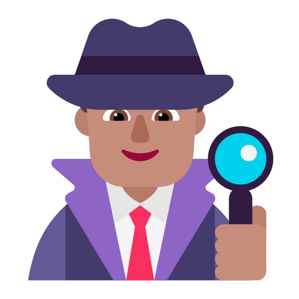 Man Detective Flat Medium Vector